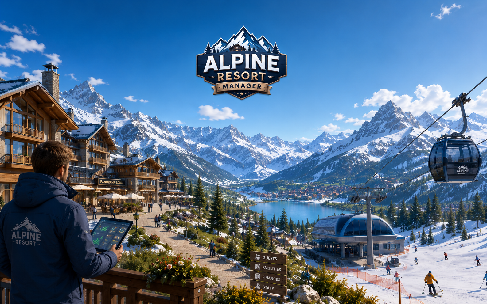 Alpine Resort Manager im Winter